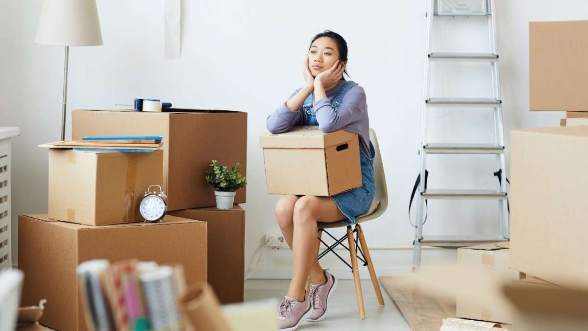 decluttering before a move