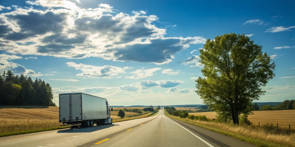 Moving truck from one of the best moving companies in the USA during a long-distance move.